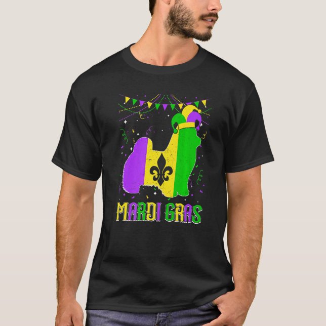 T-shirt Funny Mardi Gras Maltese Dog Dad Mom Mardi Gras Pr (Devant)