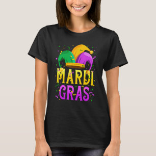 T-shirt Funny Mardi Gras Perles Casquette Gras Mardi Fat M