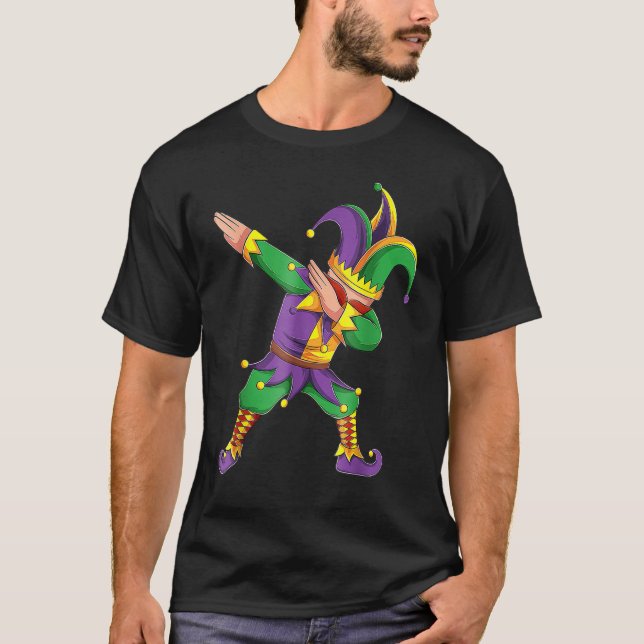 T-shirt Funny Mardi Gras Tenue Dabbing Jester New Orleans (Devant)