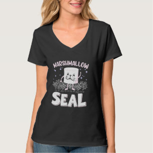T-shirt Funny Marshmallows Sceau Pun - Eau Animaux Costum