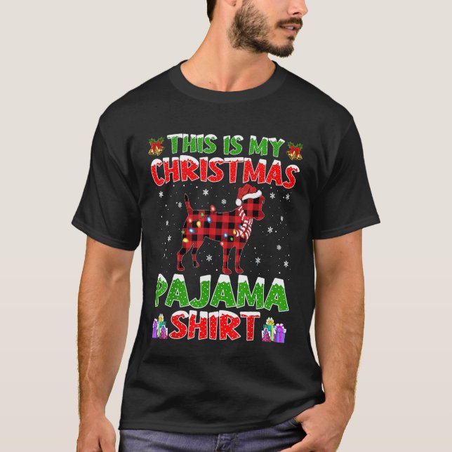 T-shirt Funny Matching Jack Russell Terrier Noël (Devant)