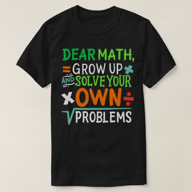 T-shirt Funny Math Enseignant Cadeau Math Étudiant (Design devant)