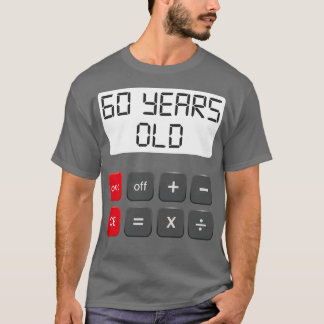 T-shirt Funny Math Geek 60e anniversaire Cadeau 60 ans Bi