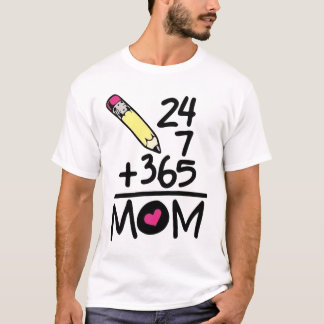T-shirt Funny Math Mom Teacher Gift Cute Pencil