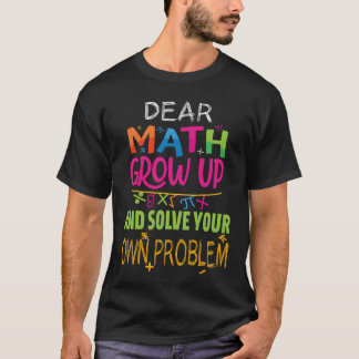 T-shirt Funny Math Quote for Girls Boyseens Men Women retr