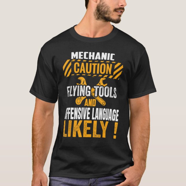 T-shirt Funny Mécanique Entretien Homme Garage Cars Techni (Devant)