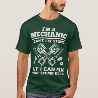 T-shirt Funny Mechanic For Men Dad Car Auto Diesel Automo 