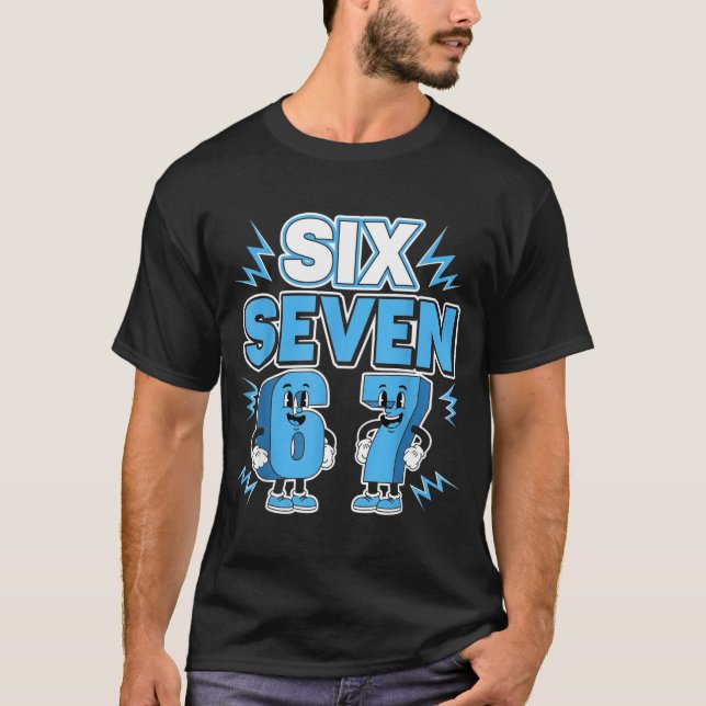 T-shirt Funny Meme 67 Six Seven 6 7 Italian Brainrot Boys  (Devant)