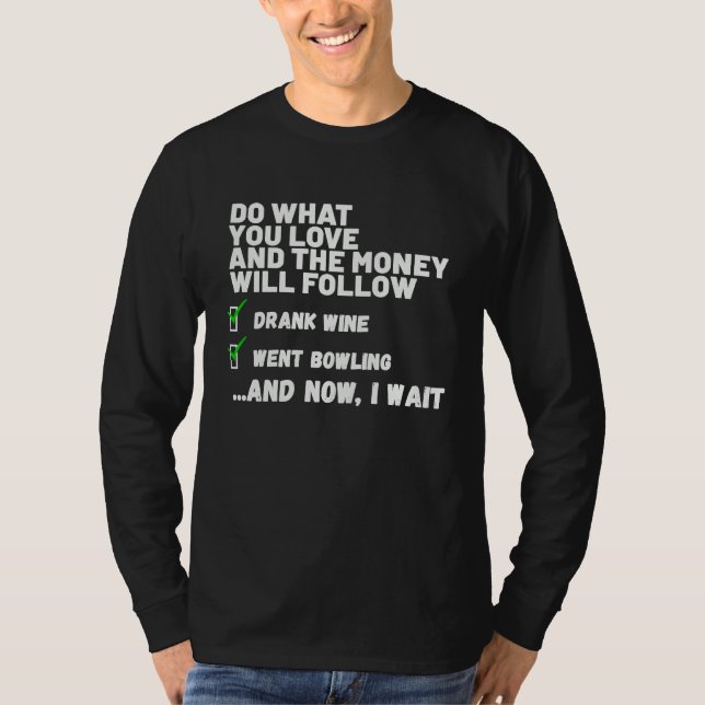 T-shirt Funny  Mens Womens Christian Prayed Went Bowling   (Devant)