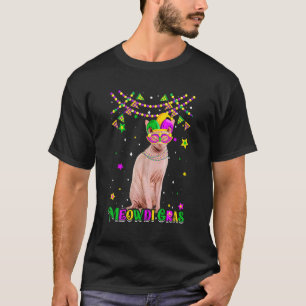 T-shirt Funny Meowdi Gras Sphynx Chat Mardi Gras Carnaval 
