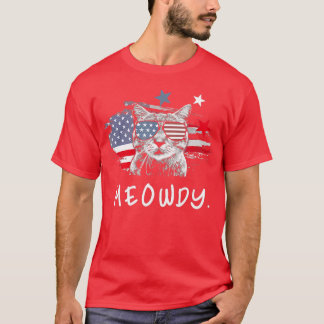 T-shirt Funny Meowdy Cat Cat America Meowica Cat
