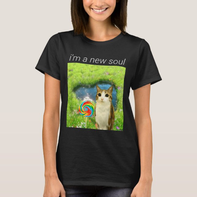 T-shirt Funny Meowl Meme, Cat Owl Meme Brainrot Gen Alpha  (Devant)