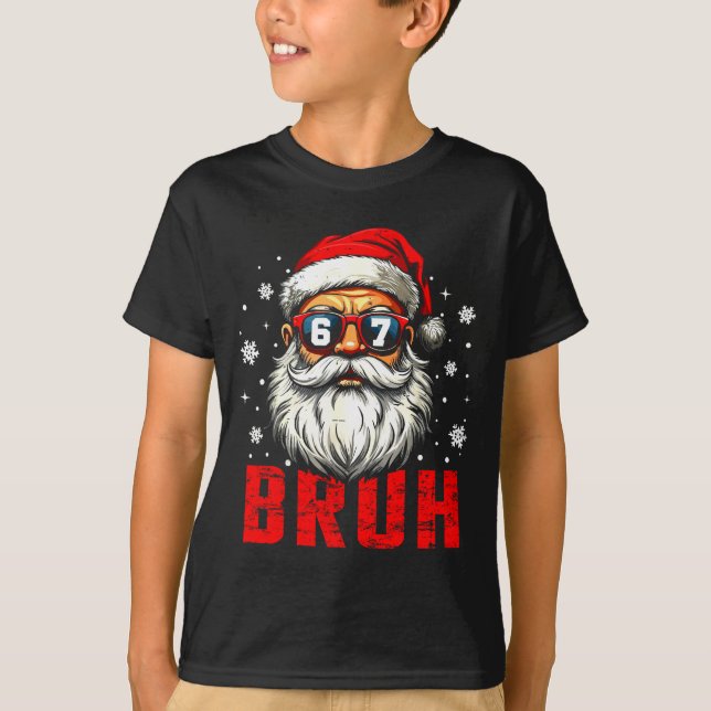 T-shirt Funny Merry Christmas Santa Bruh Pajama Xmas Men W (Devant)
