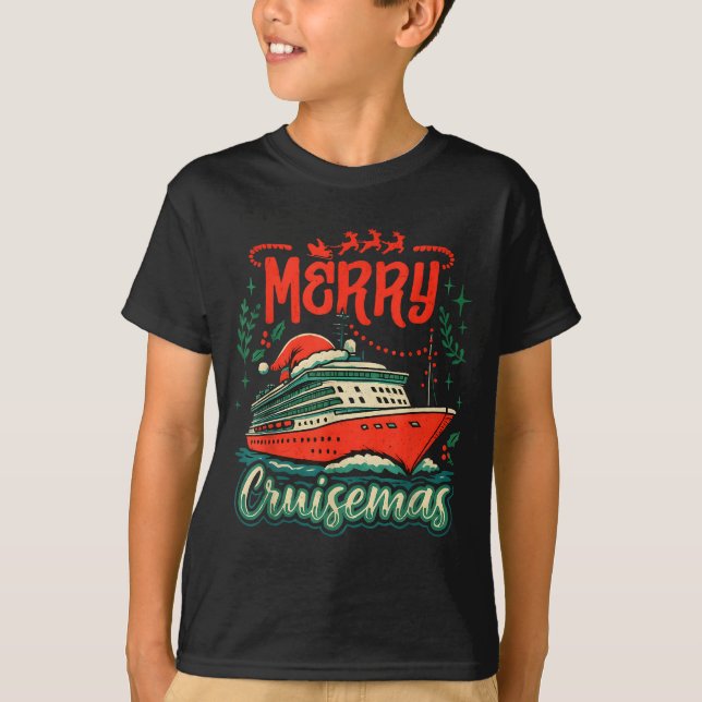 T-shirt Funny Merry Cruisemas Holiday Cruise Vacation  (Devant)