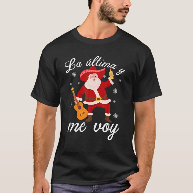 T-shirt Funny Mexique Père Noël Noël Feliz Navidad Mexico (Devant)