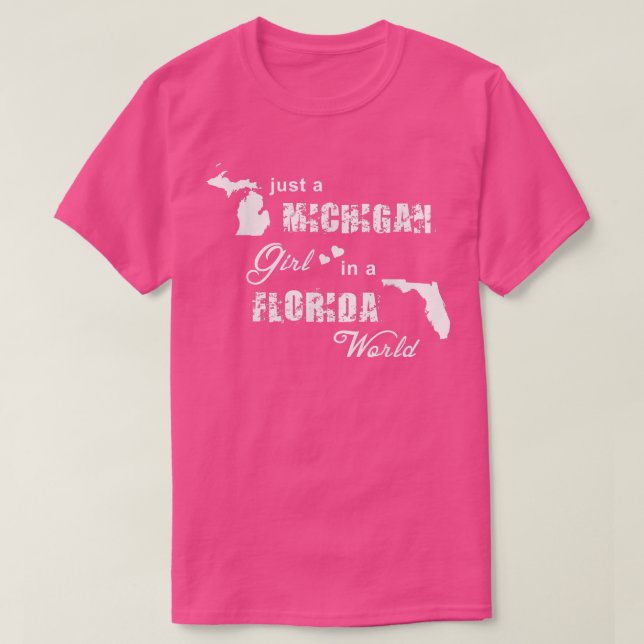 T-shirt Funny Michigan est juste une fille du Michigan en  (Design devant)