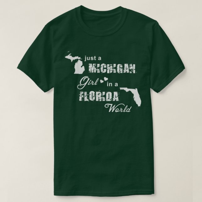T-shirt Funny Michigan est juste une fille du Michigan en  (Design devant)