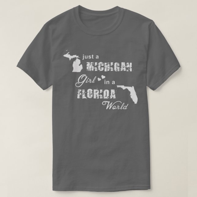 T-shirt Funny Michigan s Just a Michigan girl in a Florida (Design devant)