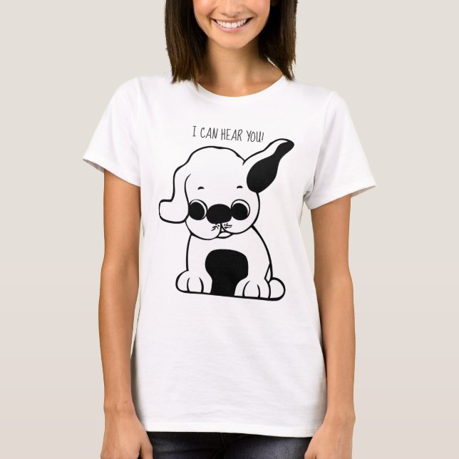 T-shirt Funny mignon chiot (Devant)