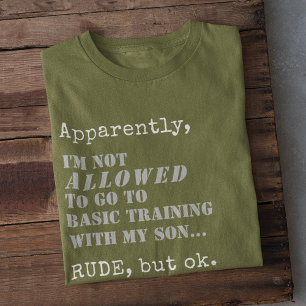 T-shirt Funny Military Mom Basic Training Boot Camp Cadeau