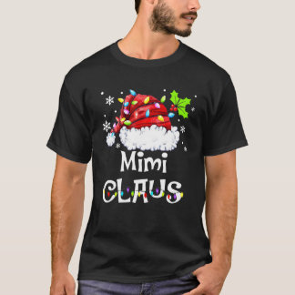 T-shirt Funny Mimi Claus Pajamas de Noël Père Noël