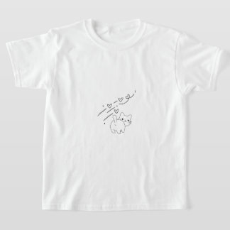 T-shirt Funny Minimalist Cat Kids