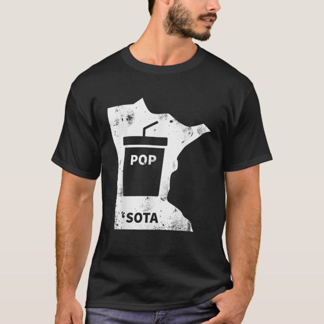T-shirt Funny Minnesota Pop et Soda Retro Distressed Cadea (Devant)