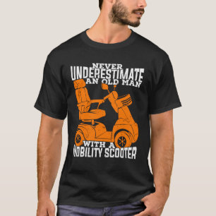 T-shirt Funny Mobility Scooter Vieux Homme Grand-père Cade