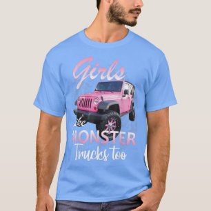 T-shirt Funny Monster Camions Filles Comme Monstres Camion