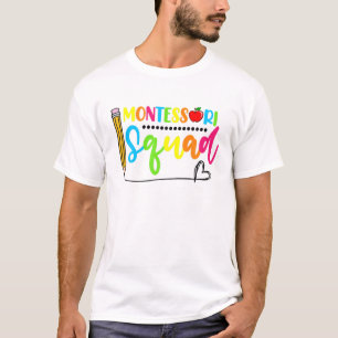 T-shirt Funny Montessori Squad Montessori Enseignant Retou