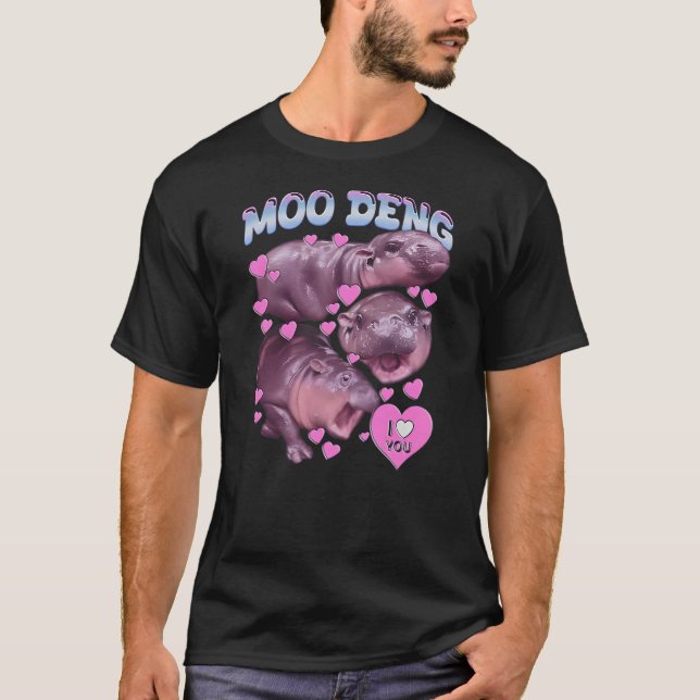 T-shirt Funny Moo Deng Animal Lovers Trendy Quote (Devant)