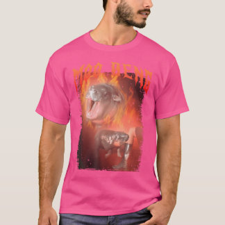 T-shirt Funny Moo Deng Baby Hippopotleg Bootleg Rap Fire