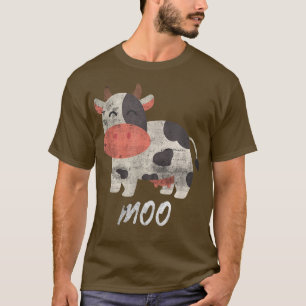 T-shirt Funny Moo Kawaii Vache ferme animal ferme vache
