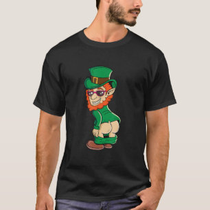 T-shirt Funny Mooning Leprechaun Butt Jour de la Saint Pat