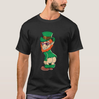 T-shirt Funny Mooning Leprechaun Butt Jour de la Saint Pat