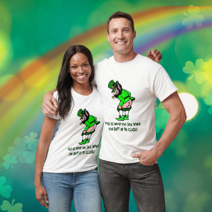 T-shirt Funny Mooning Leprechaun Unisex