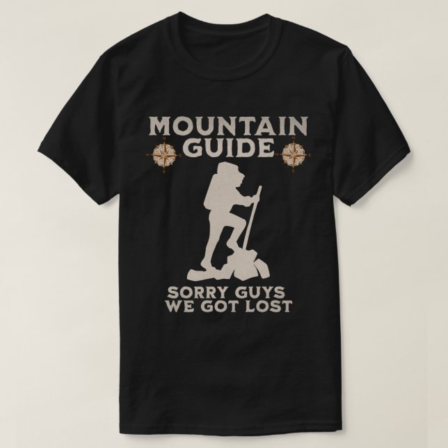 T-shirt Funny Mountain Guide (Design devant)