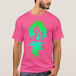 T-shirt Funny Mountain VTT VTT Vélo Sunset Silh