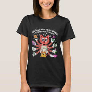 T-shirt Funny Multi-Tasking Cat Mom The Best Mom 