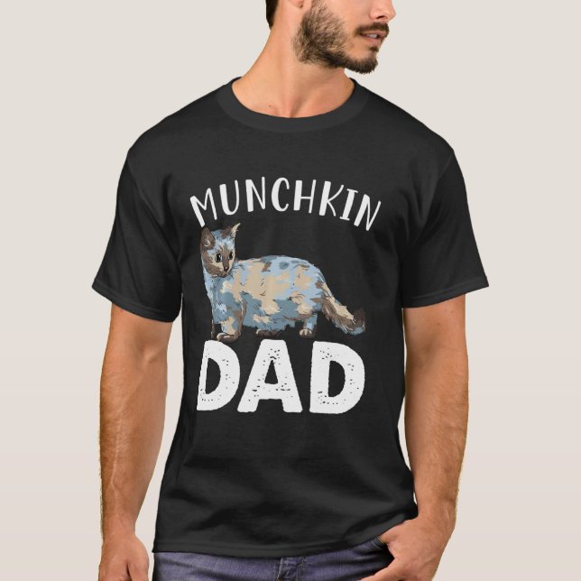 T-shirt Funny Munchkin Papa Cute Lote Chats Hommes Fête de (Devant)