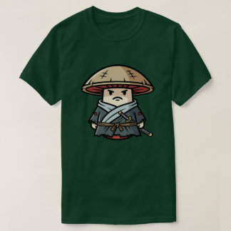 T-shirt Funny Mushroom Ronin Wandering Samurai Illustratio