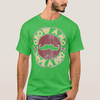 T-shirt Funny Mustache Moustache Grow A Mo 2