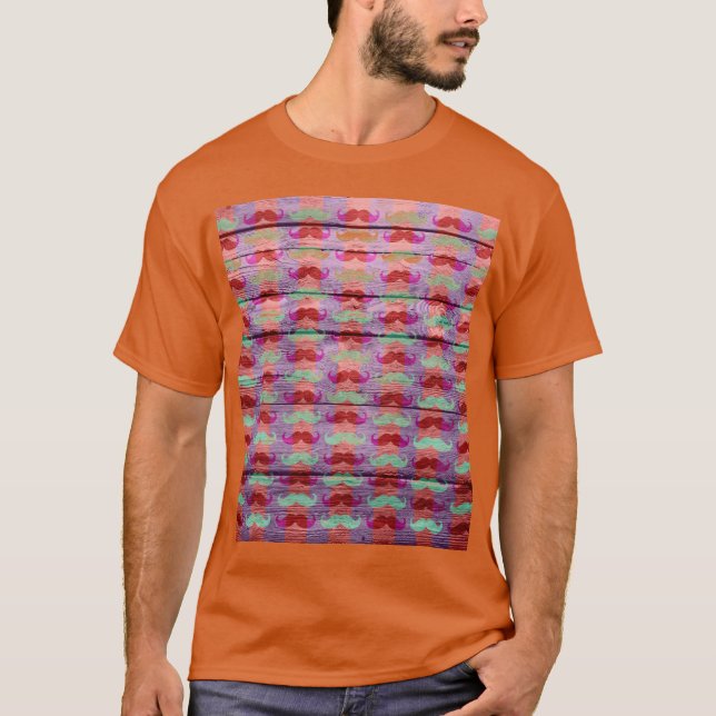 T-shirt Funny Mustache Vintage #3 (Devant)