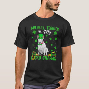T-shirt Funny My Bull Terrier Est Mon Lucky Charms St Patr