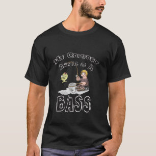 T-shirt Funny My Comfort Animal is Bass Novelty Fishing