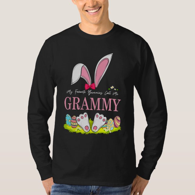 T-shirt Funny My Favorite Bunnies Call Me Grammy Easter Ma (Devant)