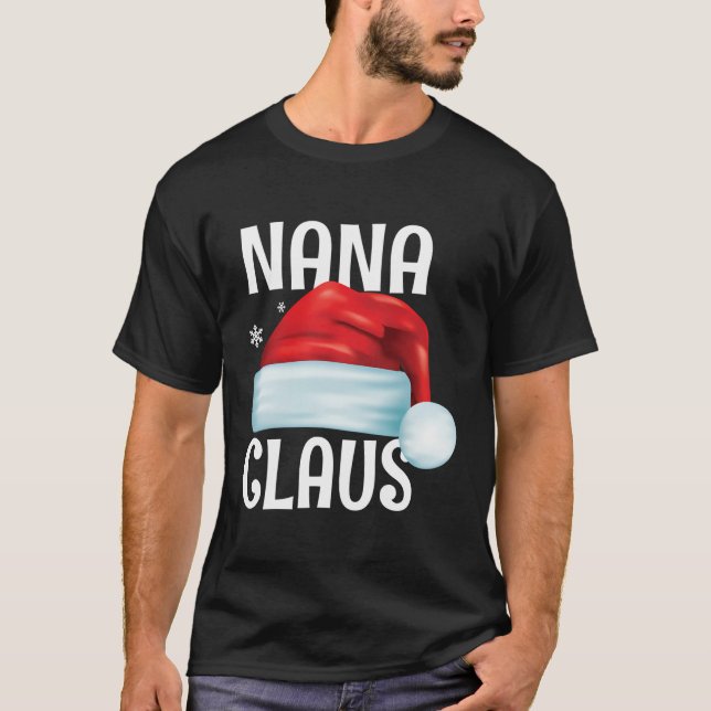 T-shirt Funny Nana Claus Noël Correspondant Couple Pyjama (Devant)