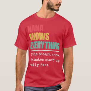 T-shirt Funny Nana Sait Tout Fier Meilleur Gr