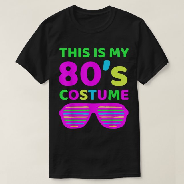 T-shirt Funny Neon 80s Costume Retro Design (Design devant)