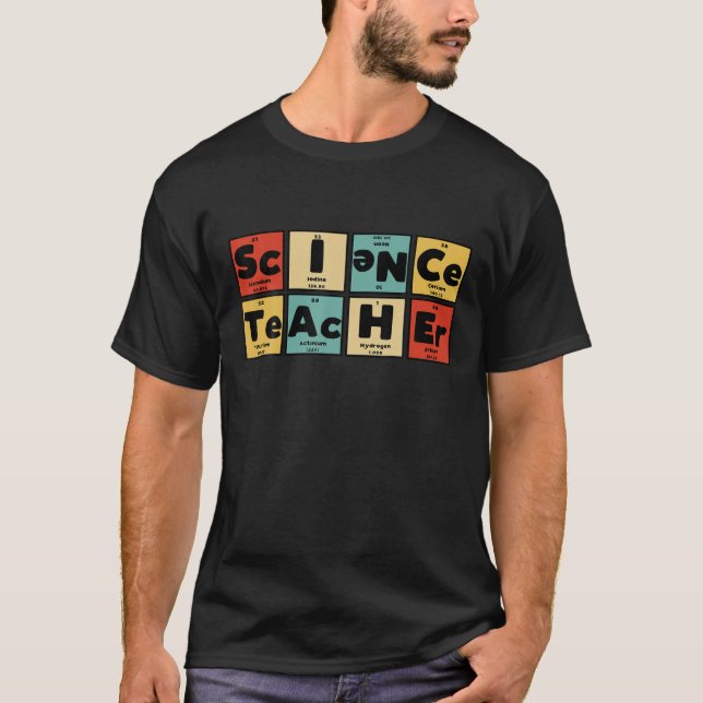 T-shirt Funny Nerdy Enseignant de sciences Périodique Élém (Devant)